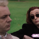 Michael Sheen as Aziraphale and David Tennant as Crowley.